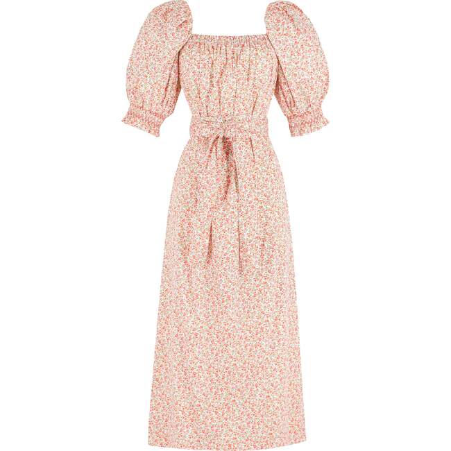 Women's Bonjour Dress, Peach Floral - Dresses - 1