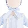 Baby Gown With Bonnet, Light Blue - Nightgowns - 4