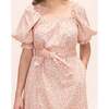 Women's Bonjour Dress, Peach Floral - Dresses - 3 - thumbnail