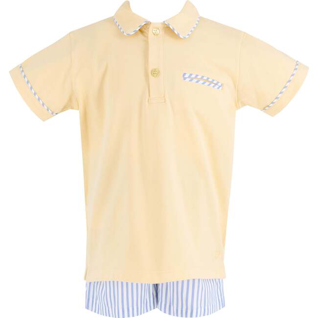 Sunflower Boy Polo Set, Yellow - Mixed Apparel Set - 1