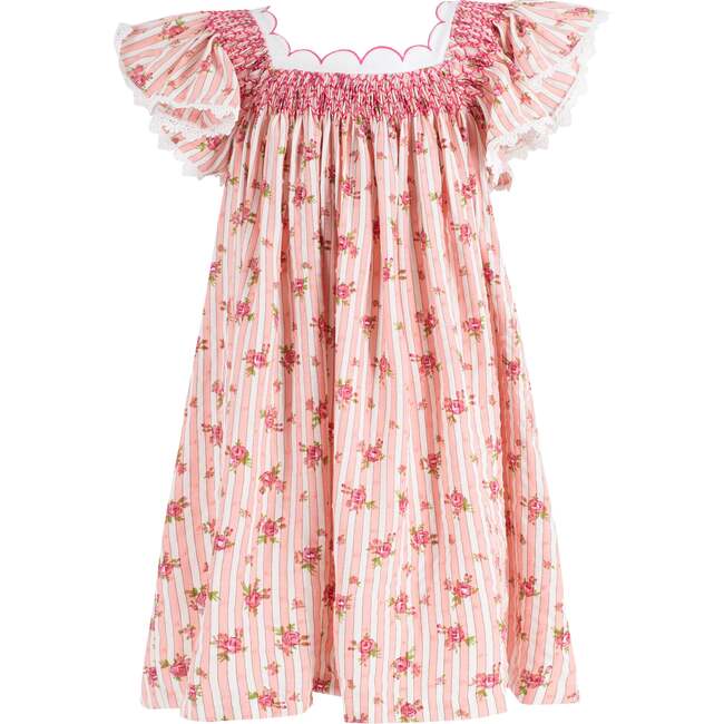 Rosa Girl Dress, Pink - Dresses - 1