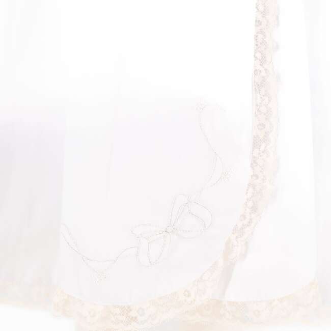 Baby Gown With Bonnet, White - Nightgowns - 7