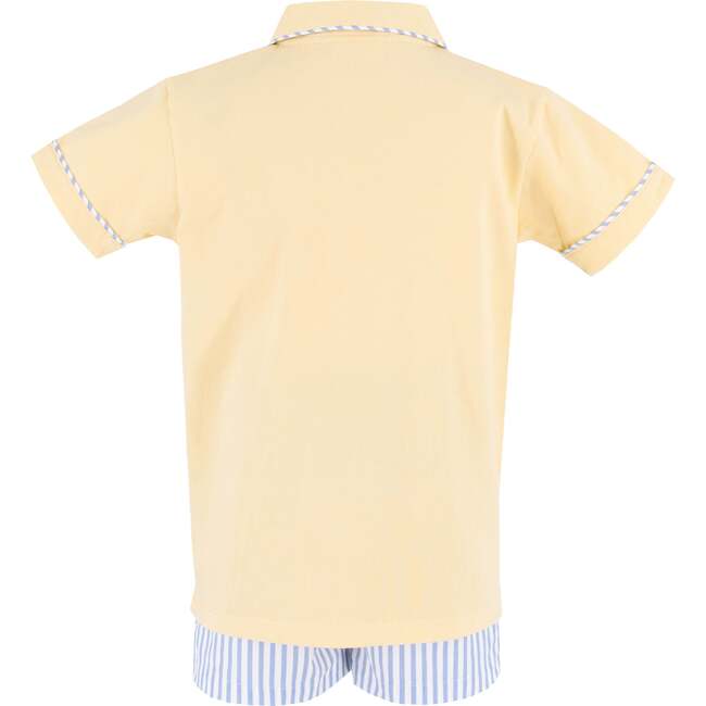 Sunflower Boy Polo Set, Yellow - Mixed Apparel Set - 3