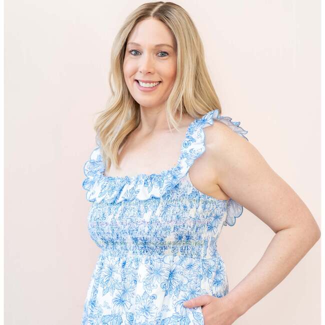 Women's Marigold Dress Spring Meadow, Blue - Dresses - 4