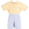 Sunflower Boy Polo Set, Yellow - Mixed Apparel Set - 5