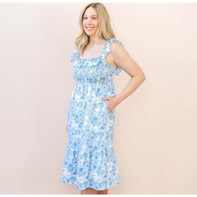 Women's Marigold Dress Spring Meadow, Blue - Dresses - 6