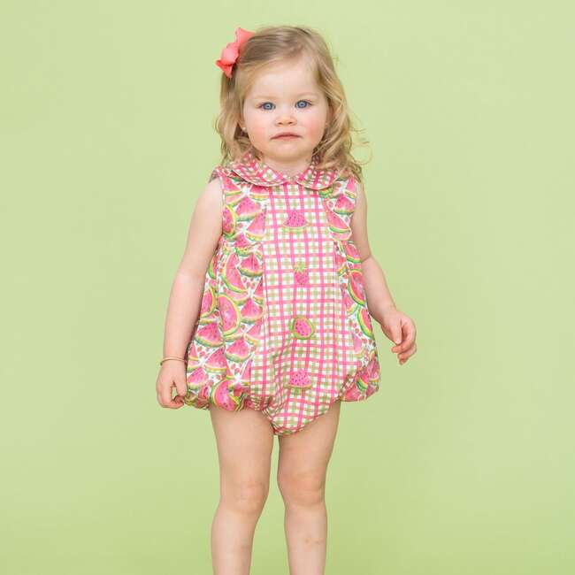 Melina Girl Bubble, Pink - Rompers - 2