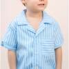 Myles Boy Pajama Set, Blue - Pajamas - 4 - thumbnail