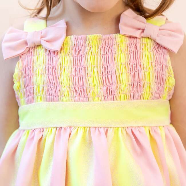 Mia Girl Dress, Yellow - Dresses - 4