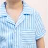 Myles Boy Pajama Set, Blue - Pajamas - 6 - thumbnail