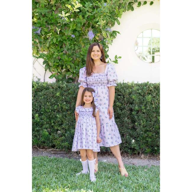 Positano Women's Puff Sleeve Daphne Dress, Lavender - Dresses - 2