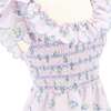 Positano Women's Flutter Sleeve Violet Dress, Lavender - Dresses - 3 - thumbnail