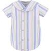 Positano Baby Boy Bubble, Lavender Stripe - Onesies - 1 - thumbnail