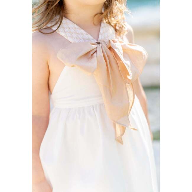 Il Pellicano Girls Statement Bow Dress, White - Dresses - 2
