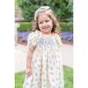 Positano Girl Puff Sleeve Dress, Yellow Floral - Dresses - 4 - thumbnail