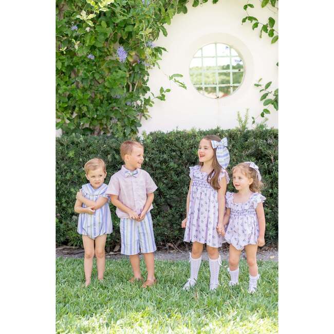 Positano Baby Boy Bubble, Lavender Stripe - Onesies - 4