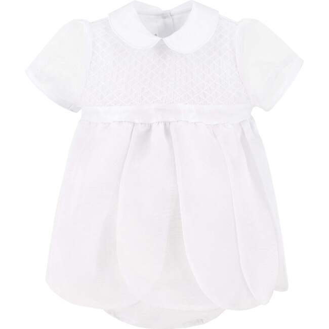 Amalfi Baby Girl Ceremony Bubble, White - Dresses - 1