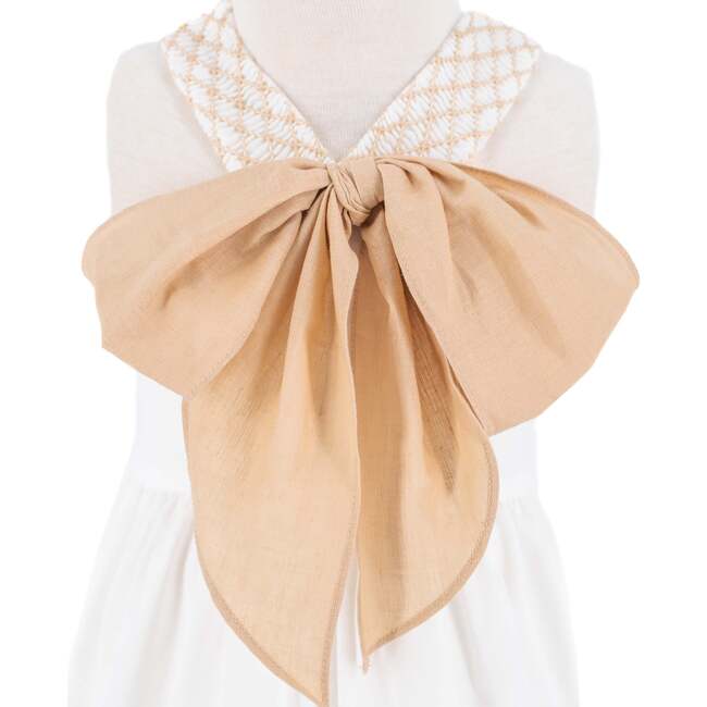Il Pellicano Girls Statement Bow Dress, White - Dresses - 3