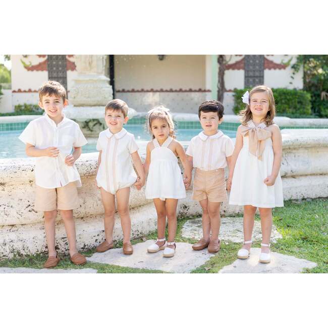 Il Pellicano Girls Statement Bow Dress, White - Dresses - 4