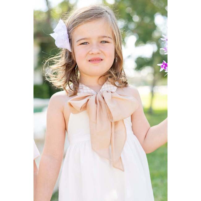 Il Pellicano Girls Statement Bow Dress, White - Dresses - 5