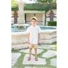 Il Pellicano Button Front Boy Set, White - Mixed Apparel Set - 4 - thumbnail