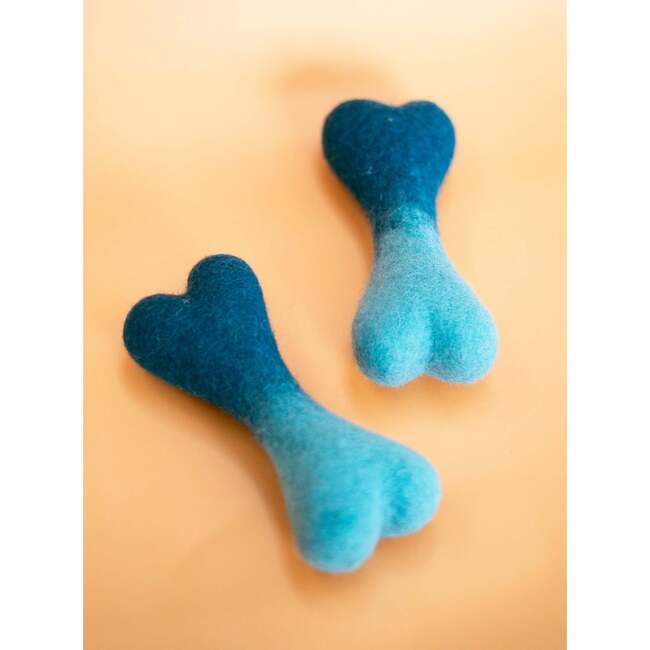 WOOL OMBRE BONE, Ocean Blue - Pet Toys - 4