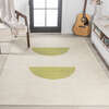 Luola Minimalist Geometric Machine-Washable Area Rug, Cream/Moss - Rugs - 2 - thumbnail