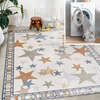 Star Gazer Geometric Machine-Washable Area Rug, Ivory/Blue/Orange - Rugs - 2