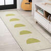 Luola Minimalist Geometric Machine-Washable Area Rug, Cream/Moss - Rugs - 4 - thumbnail