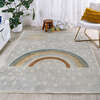 Minha Rainbow Dot Modern Machine-Washable Area Rug, Gray/Ivory/Yellow - Rugs - 3