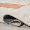Raita Modern Distressed Stripe Machine-Washable Area Rug, Ivory/Peach - Rugs - 6