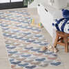 Dila Modern Hearts Geometric Machine-Washable Area Rug, Ivory/Blue/Orange - Rugs - 4