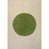 Cirkel Minimalist Geometric Dot Machine-Washable Area Rug, Cream/Green - Rugs - 1 - thumbnail