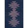 Chayton Minimalist Geometric Machine-Washable Area Rug, Navy/Purple - Rugs - 1 - thumbnail