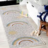 Minha Rainbow Dot Modern Machine-Washable Area Rug, Gray/Ivory/Yellow - Rugs - 5