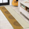 Demie Minimalist Graphic Circle Machine-Washable Area Rug, Brown/Cream/Terracotta - Rugs - 4