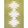Chayton Minimalist Geometric Machine-Washable Area Rug, Moss/Cream - Rugs - 1 - thumbnail