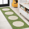 Cirkel Minimalist Geometric Dot Machine-Washable Area Rug, Green/Cream - Rugs - 4