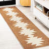 Chayton Minimalist Geometric Machine-Washable Area Rug, Terracotta/Cream - Rugs - 4