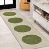 Cirkel Minimalist Geometric Dot Machine-Washable Area Rug, Cream/Green - Rugs - 5 - thumbnail