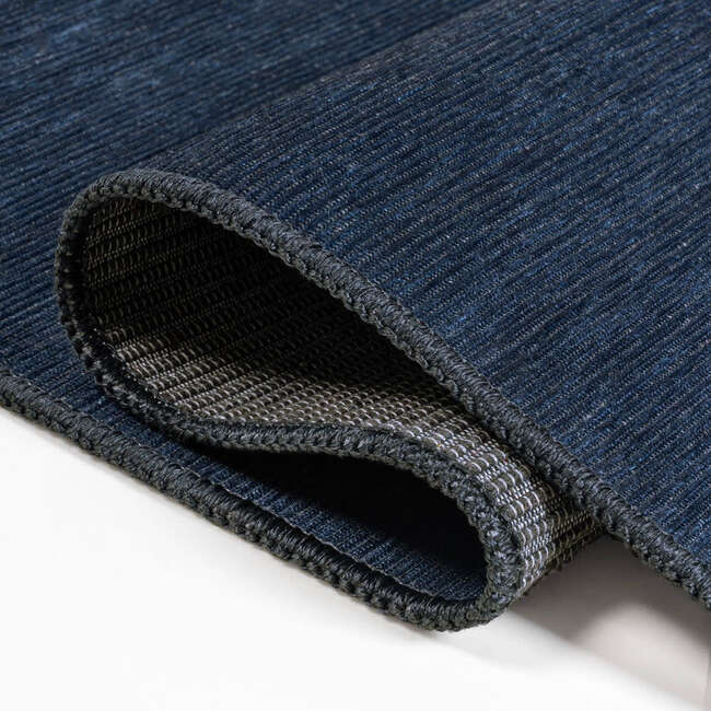 Chayton Minimalist Geometric Machine-Washable Area Rug, Navy/Purple - Rugs - 6