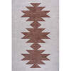 Chayton Minimalist Geometric Machine-Washable Area Rug, Grey/Brown - Rugs - 1 - thumbnail