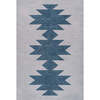 Chayton Minimalist Geometric Machine-Washable Area Rug, Grey/Blue - Rugs - 1 - thumbnail