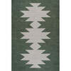 Chayton Minimalist Geometric Machine-Washable Area Rug, Dark Green/Light Grey - Rugs - 1 - thumbnail