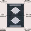 Adriel Geometric Medallion Machine-Washable Area Rug, Navy/Light Gray - Rugs - 5 - thumbnail