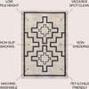 Ashkii Minimalist Medallion Machine-Washable Area Rug, Ivory/Dark Gray - Rugs - 6 - thumbnail