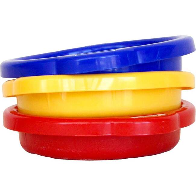 Small Sand Sieve 3 Pack (1 red, 1 yellow, 1 blue)