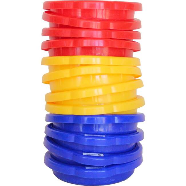 Small Sand Sieve 12 Pack (4 red, 4 yellow, 4 blue)