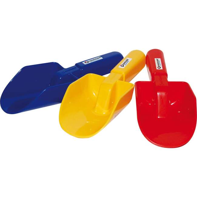 Small Sand Scoop 3 Pack (1 red, 1 yellow, 1 blue)