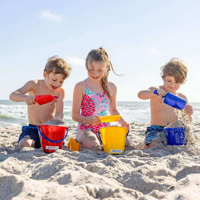 Large Sand Scoop 3 Pack (1 red, 1 yellow, 1 blue) - Water Toys - 5